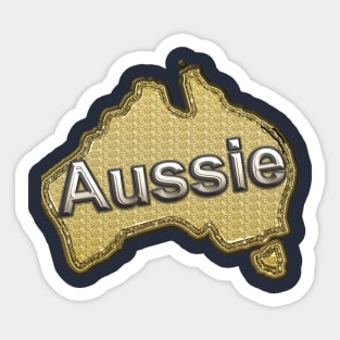 Aussie gold Australian map Sticker